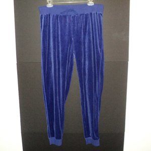 Attention Track Pants Women's L Periwinkle Blue-Purple Velour Pull-On Drawstring